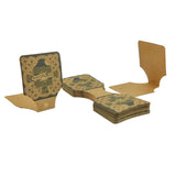 Paper Designer Jewellery Necklace Display Hanger Cards With Handmade Word Printed For Chain Bracelet 9x3.5cm Rectangle Brown (Pack of 50 pieces)