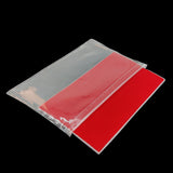 Jewellery Display Packing Zip Pouch (Pack of 5 Pieces) 8x4.5 Inch With Foam Sponge Rectangle Red
