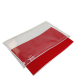 Jewellery Display Packing Zip Pouch (Pack of 5 Pieces) 8x4.5 Inch With Foam Sponge Rectangle Red