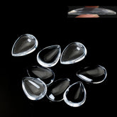 Glass Cabochons Embellishments 30x20x6 MM (Pack of 10 PCs) Drop Dome Flat Back Transparent For DIY Crafts Jewellery Making Magnets