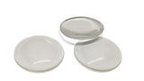 Glass Cabochons Embellishments 40x8 MM (Pack of 4 PCs) Round Dome Flat Back Transparent For DIY Crafts Jewellery Making Magnets