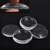 Glass Cabochons Embellishments 25x6 MM (Pack of 10 PCs) Round Dome Flat Back Transparent For DIY Crafts Jewellery Making Magnets