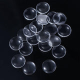 Glass Cabochons 14x4 MM (Pack of 20 PCs) Round Dome Flat Back Transparent Embellishments For DIY Crafts Jewellery Making Magnets