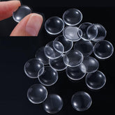 Glass Cabochons 16x4.5 MM (Pack of 20 PCs) Round Dome Flat Back Transparent Embellishments For DIY Crafts Jewellery Making Magnets