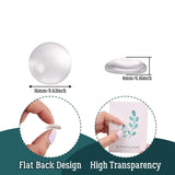 Glass Cabochons 16x4.5 MM (Pack of 20 PCs) Round Dome Flat Back Transparent Embellishments For DIY Crafts Jewellery Making Magnets