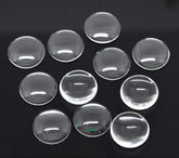 Glass Cabochons Embellishments 18x5 MM (20 Pieces) Round Dome Patch Transparent Color For Jewellery Making DIY Painting Crafts Decoration