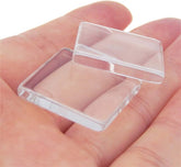 Glass Patch Embellishments Cabochons 30x30x5xmm Square Transparent Color (Pack of 4 pieces)