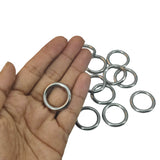 Chromium Plated Metal Rings 26x3.5 MM (20 Pieces) Silver Color For DIY Crafts Projects Macrame Dream Catchers Blinds Decorations