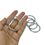 Chromium Plated Metal Rings 43x3.5 MM (10 Pieces) Heavy Duty Silver Color For DIY Crafts Projects Macrame Dream Catchers Blinds Decorations
