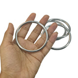 Mild Steel Rings 75x5 MM (4 Pieces) Heavy Duty Silver Color For DIY Crafts Projects Macrame Dream Catchers Blinds Decorations