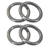 Stainless Steel Rings 45x6 MM (4 Pieces) Heavy Duty Silver Color For DIY Crafts Projects Macrame Dream Catchers Blinds Decorations