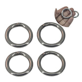 Stainless Steel Rings 35x5 MM (4 Pieces) Heavy Duty Silver Color For DIY Crafts Projects Macrame Dream Catchers Blinds Decorations