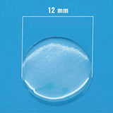 Epoxy Resin Dome Stickers Adhesives Round 12x1.5 MM (Pack of 10 Pieces) Clear Transparent Color For Jewellery Making DIY Crafts Magnets Photos Drawing