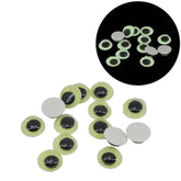 Glow In The Dark Plastic Wiggle Googly Eyes 10 MM (25 Pieces) Radium Grey Round Self Adhesive For Doll Toy Making DIY Crafts