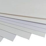 Textured Case Binding Papers Boards (10 Sheets, White Mixed Patterns, 300 to 250 GSM, A4 Size) For Art & Crafts Invitation Tags Brochures Boxes