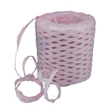 Raffia Paper Ribbon Twine (1 Roll x 200 Meters) Light Pink Cords Thread String For DIY Crafts Packing Gift Wrapping Decoration Packaging