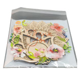 Self Adhesive BOPP Covers 17x14 CM With 13.8x13.3 CM Inside (1 Pack, 95-100 PCs) Thank You Printed Pouches For Cookie Chocolates Jewellery Gifts