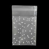 Frosted Self Adhesive BOPP Covers 13x8 CM With 8x10 Inside (1 Pack, 95-100 PCs) Polka Dots Transparent For Cookie Chocolates Jewellery Gifts