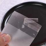 Frosted Self Adhesive BOPP Covers 13x8 CM With 8x10 Inside (1 Pack, 95-100 PCs) Transparent For Cookie Chocolates Jewellery Gifts