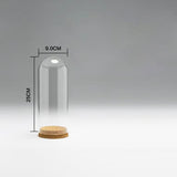 Glass Dome Cloche Cover Containers 9x25 CM (1 Piece) Bottles Bell Jars With Cork Lid For Gifts Decoration Plants Crafts