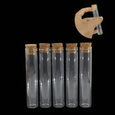 Glass Vial Bottles With Cork Stoppers 10x2 CM (5 Pieces) Tube For Crafts Decoration Gifts Jar Transparent