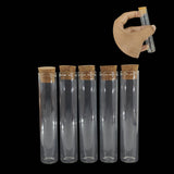 Glass Vial Bottles With Cork Stoppers 10x2 CM (5 Pieces) Tube For Crafts Decoration Gifts Jar Transparent