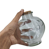 Heart Shape Glass Bottles 14x14 CM (1 Piece) Capacity 650 ML With Cork Lid Stoppers For Crafts Decoration Storage Gifts Transparent Jar Container