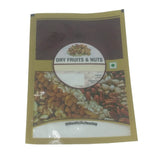 Heat Sealable Nuts Dry Fruits Packing Plastic Pouches Brown Packaging Covers