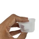 Small Polypropylene PP Plastic Containers (Pack of 10, Capacity 45 ML) 5.5x4.5x3 CM Heart With Lid For Ketchup Sauce Jam Cream Gifts Storage