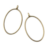 Metal Alloy Pendant Bezel Blanks (2 Pieces) 39x23x3.5 MM Oval Bases Antique Bronze Color For Resin Jewellery Making DIY Crafts Key Chains