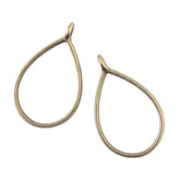 Metal Alloy Pendant Bezel Blanks (2 Pieces) 33x20x3.5 MM Drop Bases Antique Bronze Color For Resin Jewellery Making DIY Crafts Key Chains