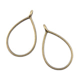 Metal Alloy Pendant Bezel Blanks (2 Pieces) 33x20x3.5 MM Drop Bases Antique Bronze Color For Resin Jewellery Making DIY Crafts Key Chains