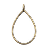 Metal Alloy Pendant Bezel Blanks (2 Pieces) 33x20x3.5 MM Drop Bases Antique Bronze Color For Resin Jewellery Making DIY Crafts Key Chains