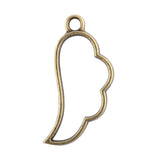 Metal Alloy Pendant Bezel Blanks (2 Pieces) 36x17x3.5 MM Wing Bases Antique Bronze Color For Resin Jewellery Making DIY Crafts Key Chains