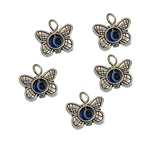 Mini Pendants Evil Eye Alloy Charms 21x14x4 MM (5 Mixed Shapes) Animal Bird Antique Silver Color For DIY Bracelets Jewellery Making