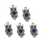 Mini Pendants Evil Eye Alloy Charms 21x14x4 MM (5 Mixed Shapes) Animal Bird Antique Silver Color For DIY Bracelets Jewellery Making