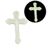 Acrylic Glow In The Dark Mini Pendants 39x24x4 MM (10 Pieces) Cross Charms Grey Radium For Jewellery Making Keychains Bracelets Gifts Decorations