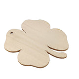 Wooden Pendant Blanks Bases (1 Piece) 8x7x2 CM Clover Flower Light Brown For DIY Crafts Key Chains Painting Drawing Gifts Decoration