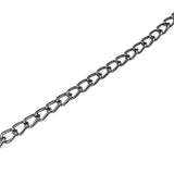 Mild Steel Chains (1 Meter) 5x3.5 MM Link Size For Jewellery Making Crafts Twist Silver Color