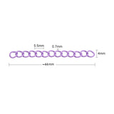 Colored Metal Iron Extension Chains 4 CM For Crafts Keychains Accessories Jewellery Making