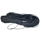 Twisted Waxed Polyester Cord 1.5 MM (1 Roll x 75 Meters, 100 GMs Approx Wt) Black For Jewellery Making Crafts (#OT237)