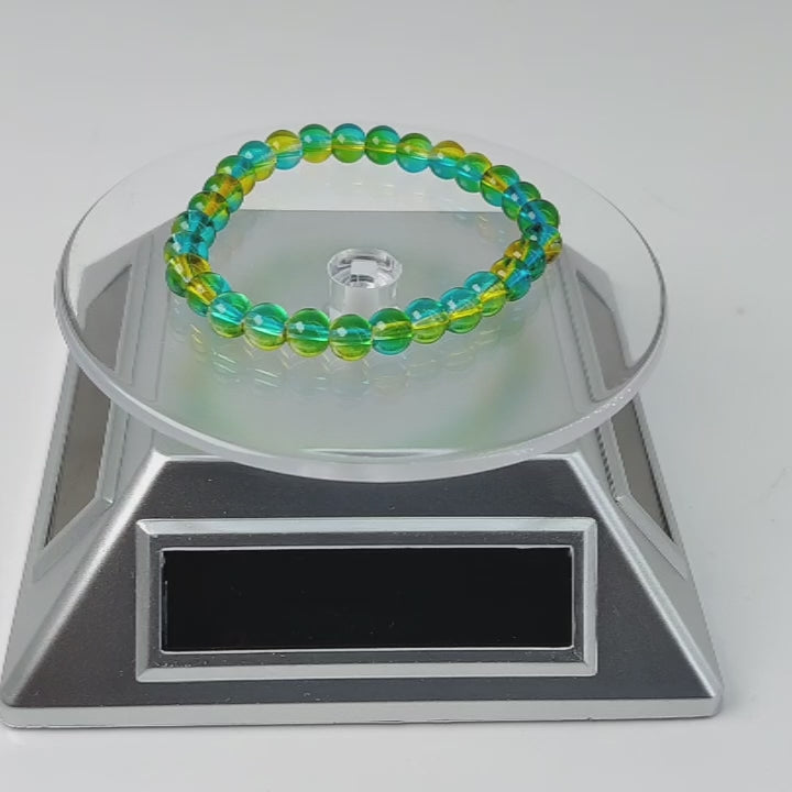 Solar & Battery Power 360 Degree Rotating Display Stands (1 PC) Silver Color 4x2 Inch Plate Dia 3.25 Inch For Watches Jewellery Bracelets Rings Phones