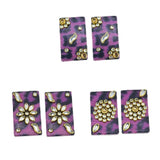 Acrylic Kundan Beads For Jewellery Making (3 Random Designs, 2 Pieces Each) (#Ot2)