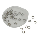 Metal Iron Jump Rings 4x0.7mm Round Bright Silver Color (625+ Pieces, 25 GMs Wt) For Jewellery Making Crafts