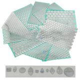 Plastic Foil Stickers (5 Shapes x 2 Sizes Each, 2200+ Pieces Total, Size Range 5-14 MM) Silver Color For Packing Coding Identification Markers