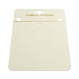 Paper Necklace Chain Jewellery Display Cards 19x14cm Rectangle White (Pack of 10 Pieces)