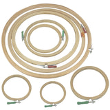 Wooden Hoop Ring Frame With Iron Tightener For Fabric Cross Stitching Embroidery Art Sewing Painting Tool