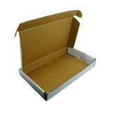 Corrugated Folding Box 10x6x1.5 Inch (Pack of 10) White Rectangle For Multipurpose Jewellery Crafts Packaging
