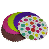Cake Board Stand Bases 8 Inch (5 Pieces) For Half KG Flower 4-5 Mixed Colors Premium Quality