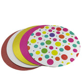 Cake Board Stand Bases 10 Inch (5 Pieces) For 1 KG Round 4-5 Mixed Colors Premium Quality